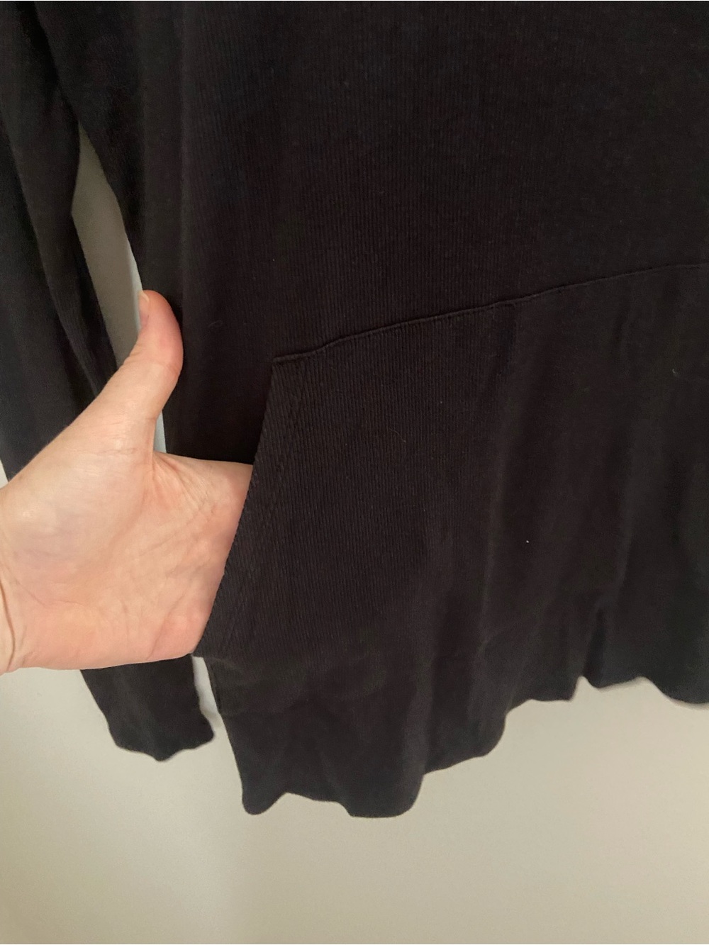 Commando Luxury Rib Hoodie Black Pima Cotton Modal S View 5